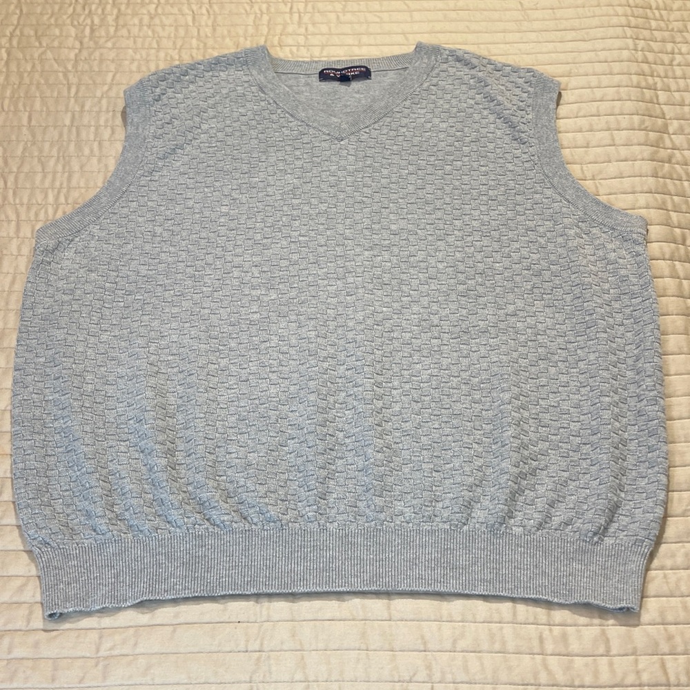 ROUNDTREE & YORKE Men's Light GRAY Sweater Vest SIZE XL PULLOVER